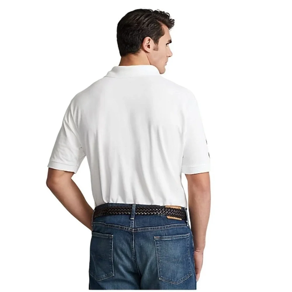 Ralph Lauren Big & Tall Triple Pony Polo Shirt White Size: 3LT (3X Large‎ Tall)